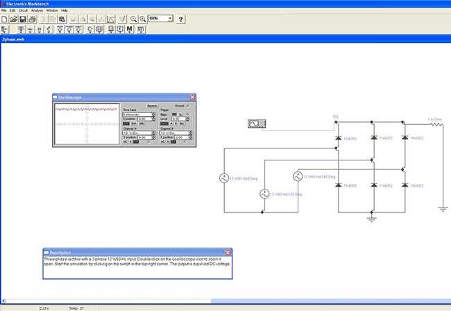 Описание Electronics Workbench v5.12